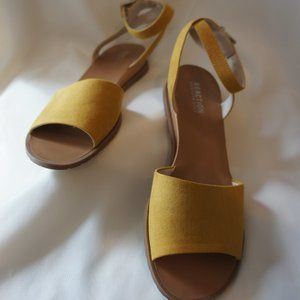 Reaction Mustard yellow strappy sandals